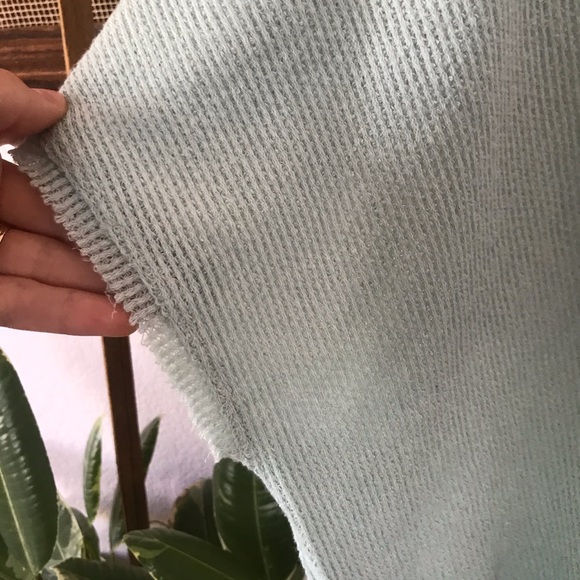 Urban Outfitters • Teal Green Slouchy Loose Knit Short Sleeve Top - Picture 5 of 7